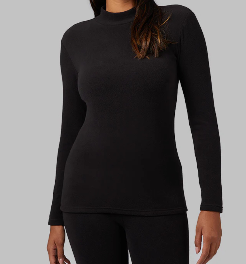 MOCK TURTLENECK heavy weight base layer top